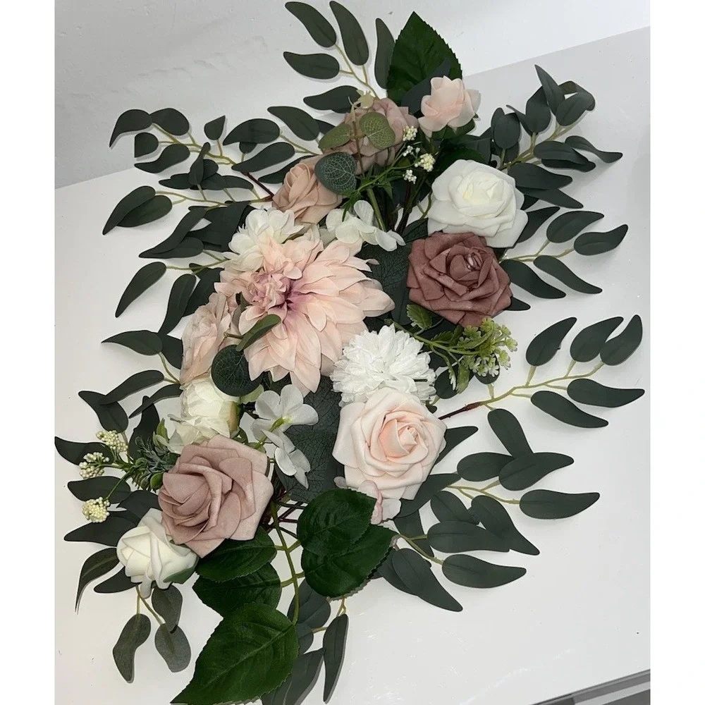 (40)Wedding Arch Flowers Kit -birthday 5pcs Artificial Floral Arch Not Include